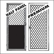 Half Panel Aluminium Security Doors